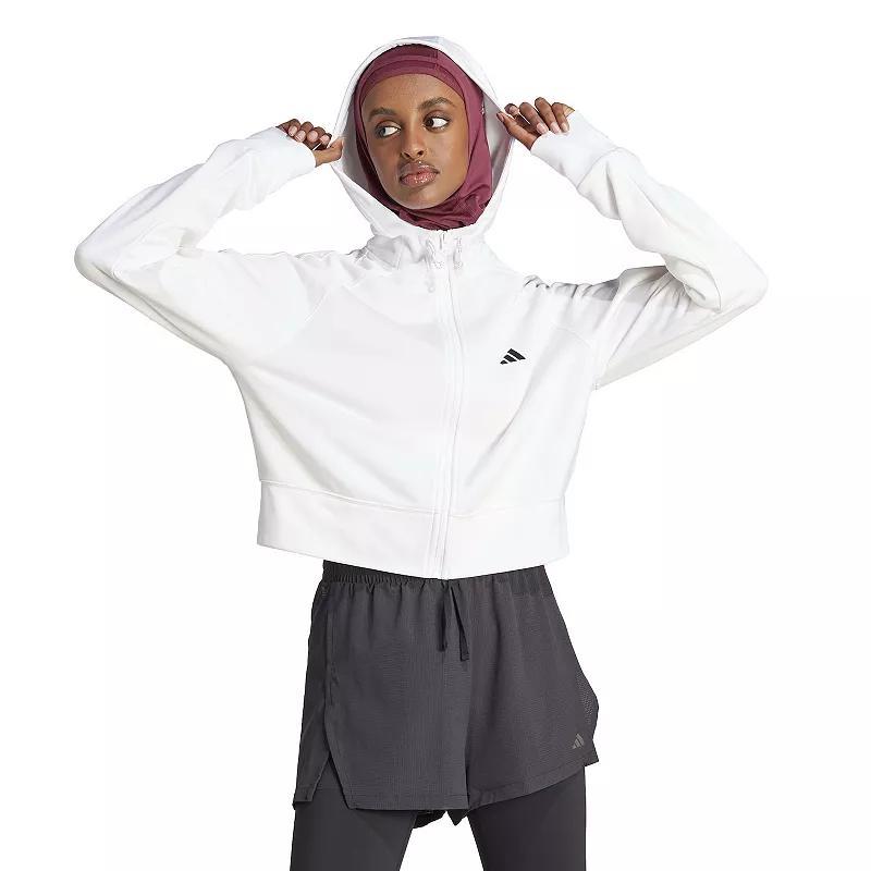 Womens adidas Game & Go Full-Zip Training Hooded Jacket Product Image