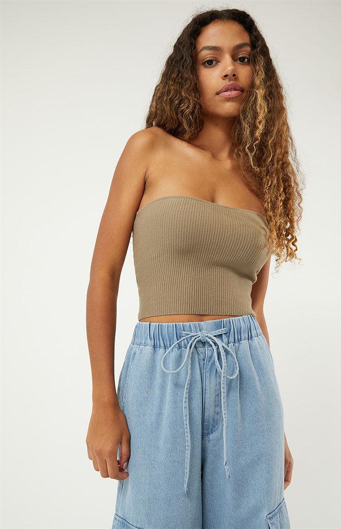 Women's Basic Sweater Tube Top Product Image