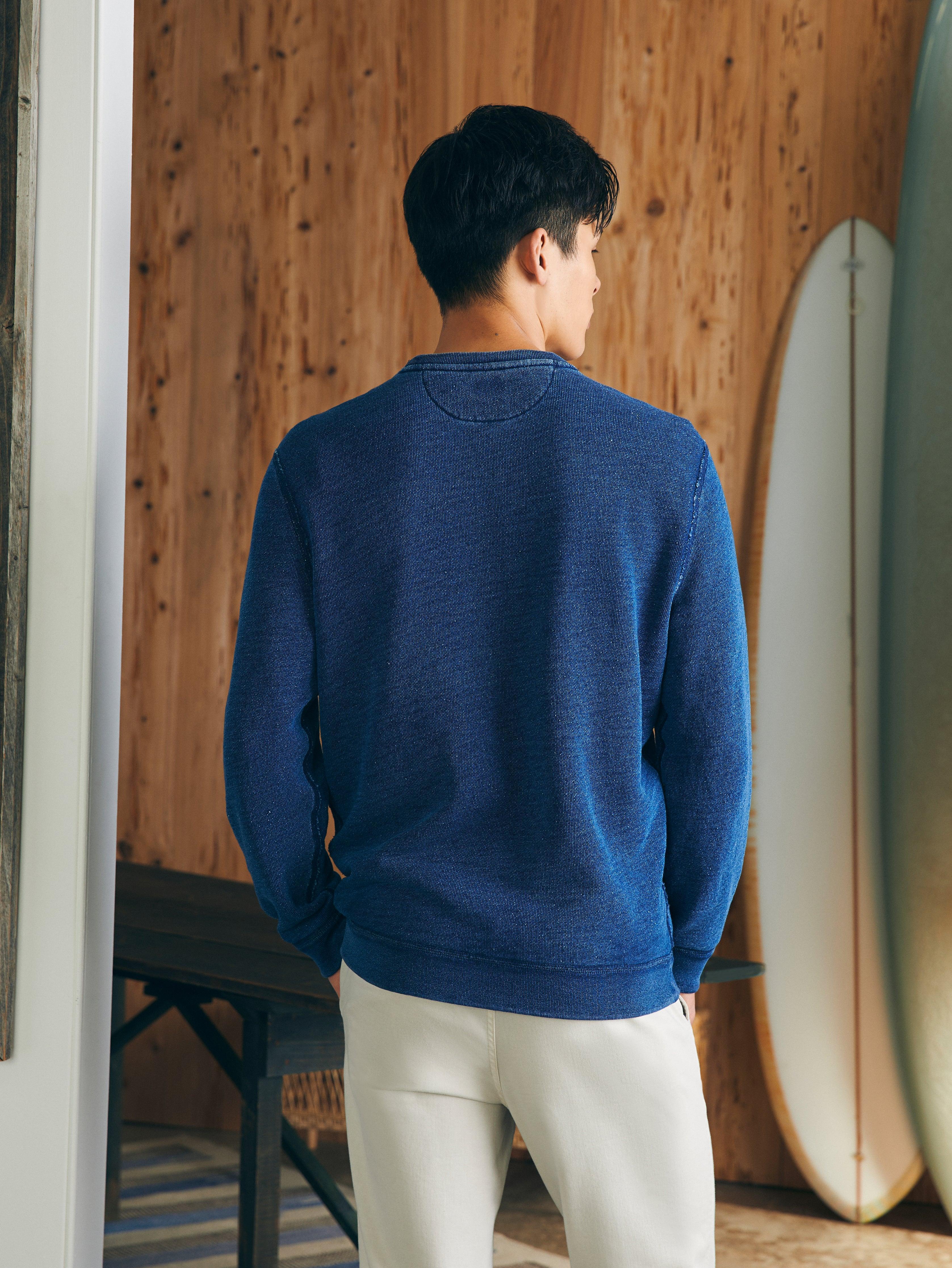 Indigo Crewneck - Midnight Indigo Wash Male Product Image