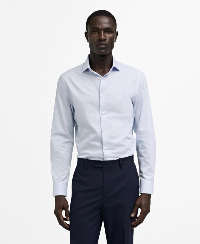 Mango Mens Twill Pinstripe Dress Shirt Product Image