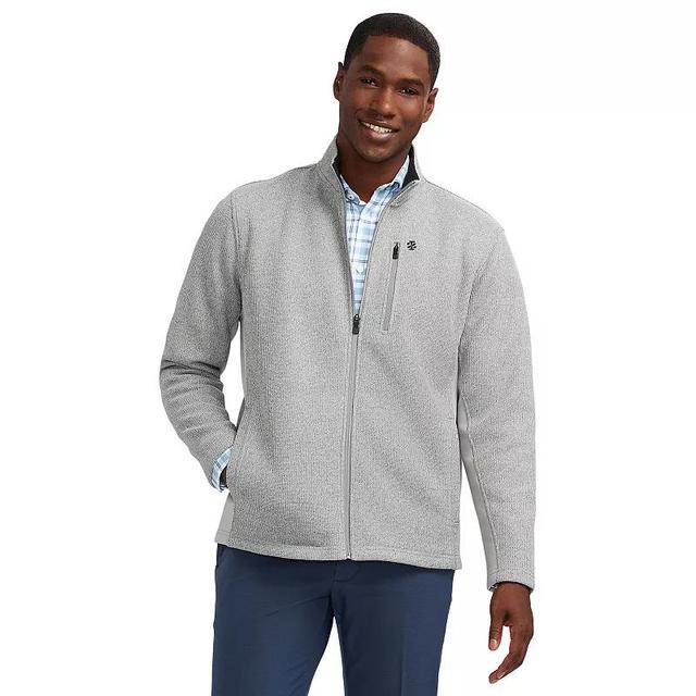 Mens IZOD Shaker Fleece Jacket Rock Grey Product Image