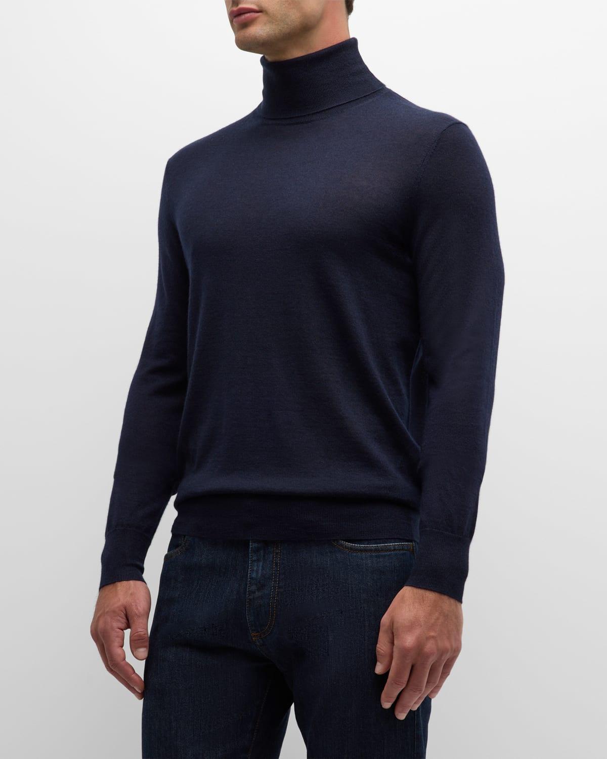 Mens Cashmere and Silk Turtleneck Sweater Product Image