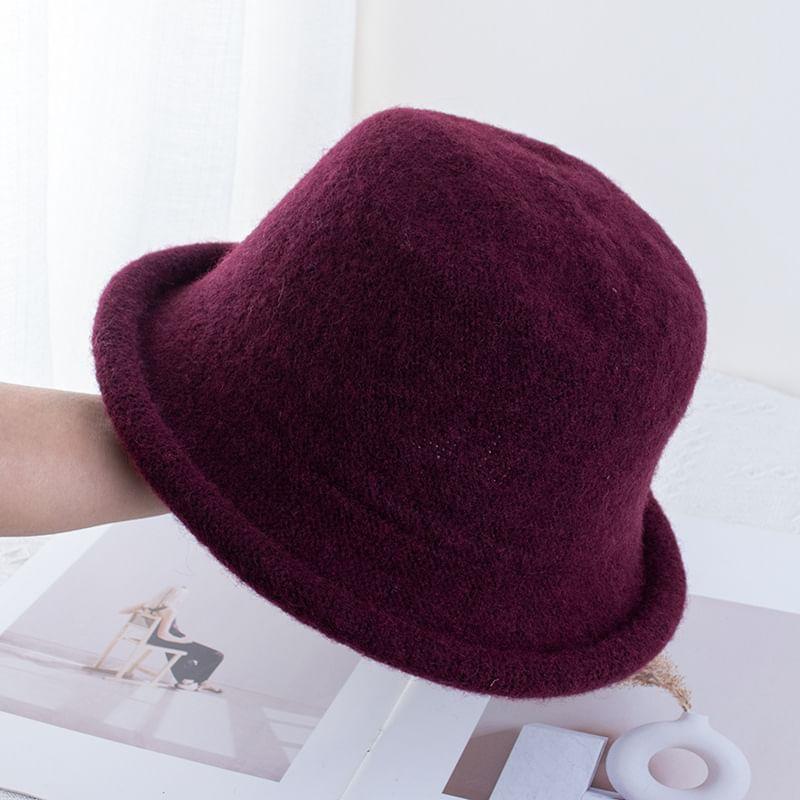 Plain Wool Bucket Hat Product Image