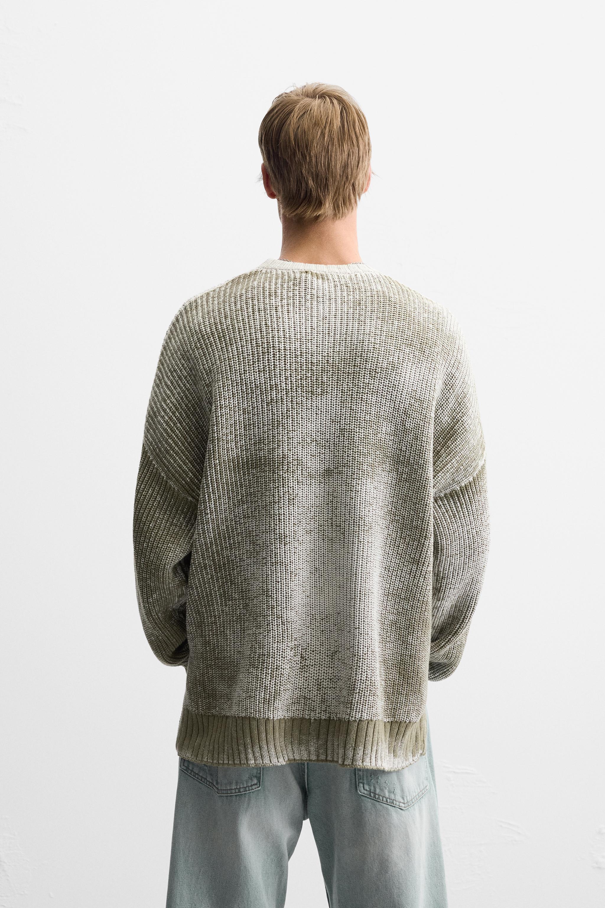 WASHED ZIPPERED SWEATER Product Image