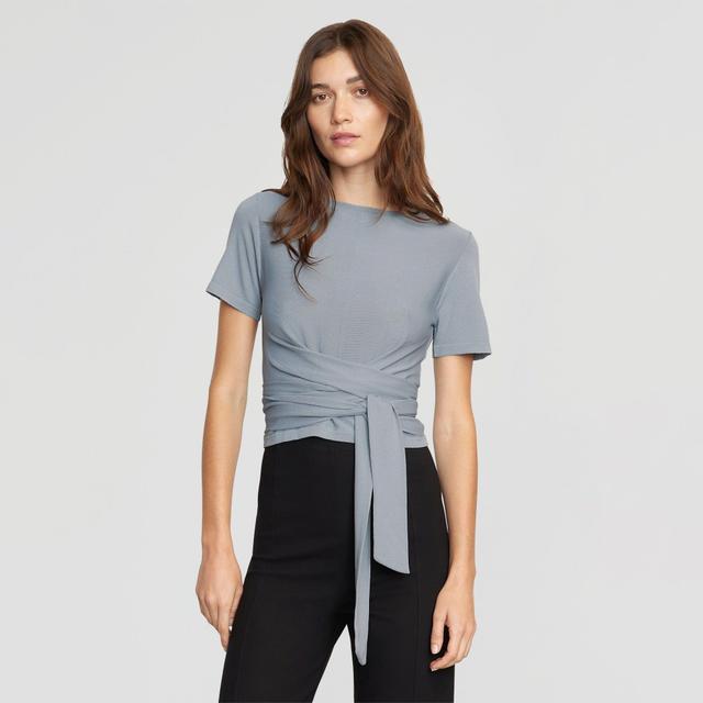 Jude Cropped Tie-Front Top Product Image