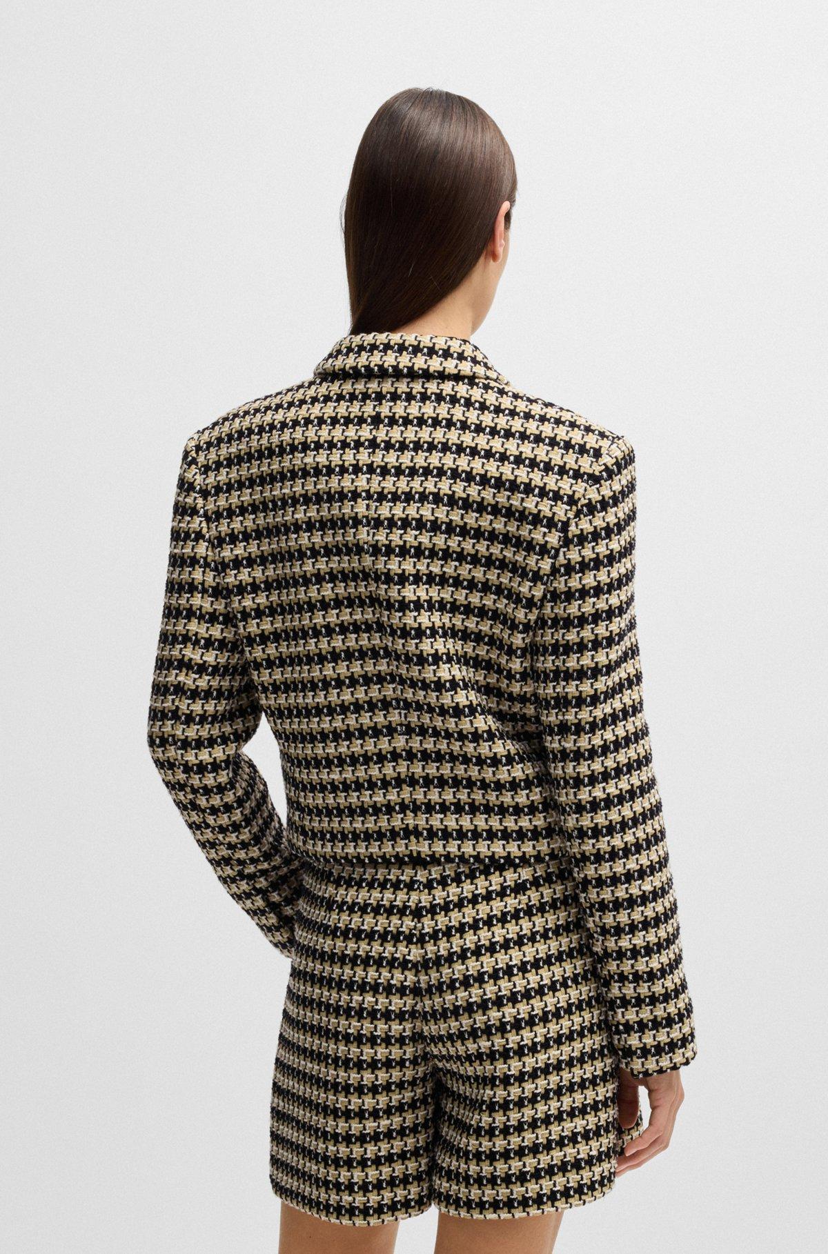 Cropped regular-fit jacket in tweed Product Image