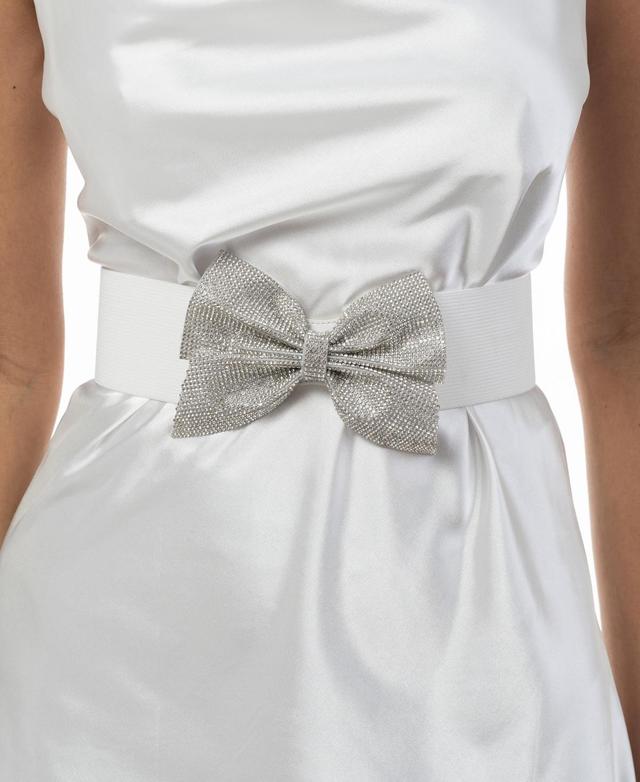 Bellissima Millinery Collection Womens Rhinestone Bow Stretch Belt Product Image