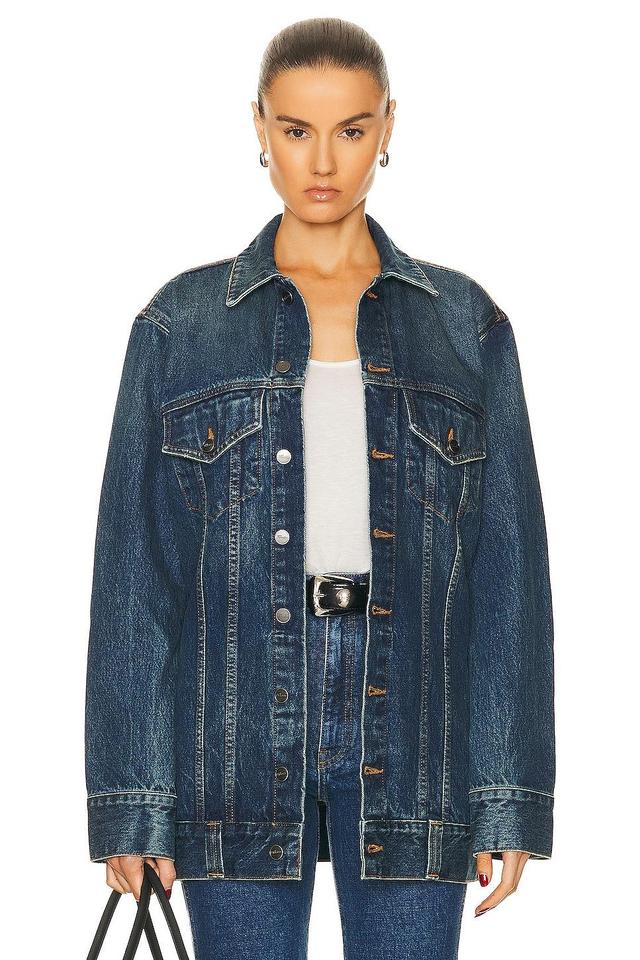 KHAITE Ross Jacket Blue. (also in M, XL). Product Image