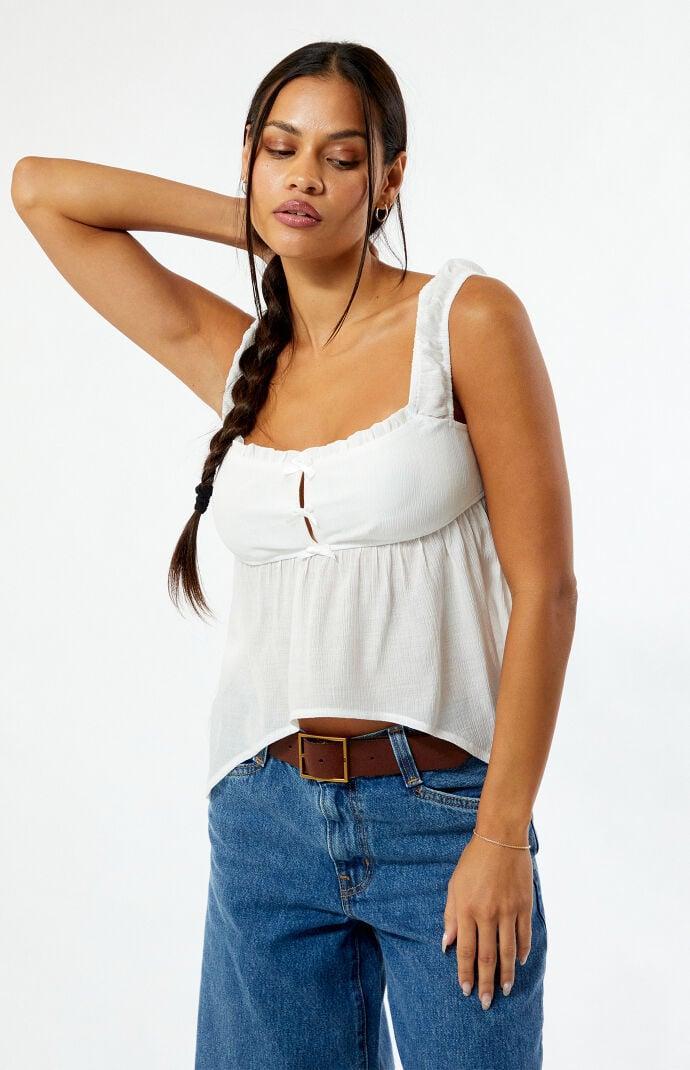 Women's Bow Babydoll Tank Top Product Image