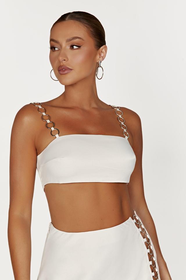 Pyper Ring Crop Top - Beige Product Image