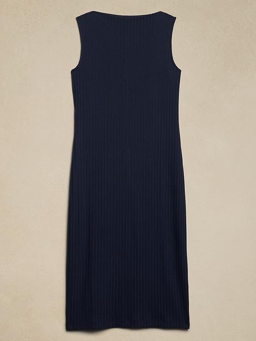 Wide Ribbed Midi Dress Product Image