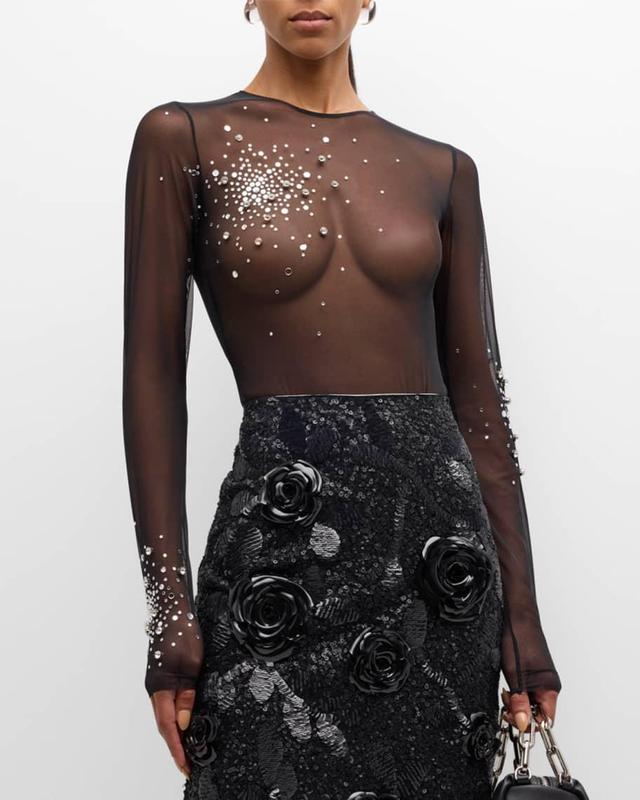 Mesh Crystal Bodysuit Product Image