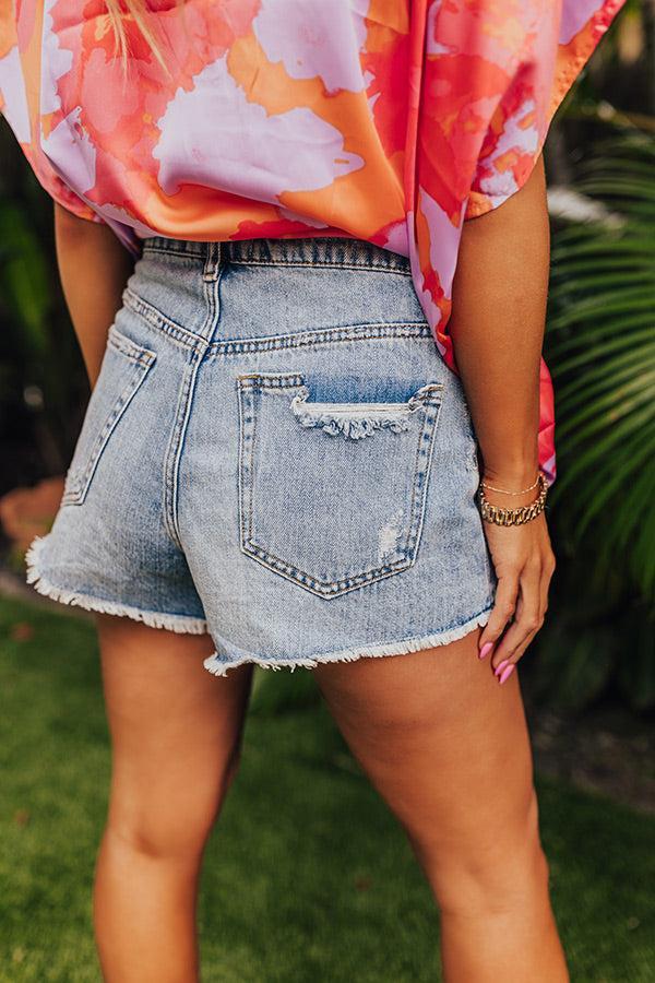 The Jillie High Waist Distressed Shorts Product Image