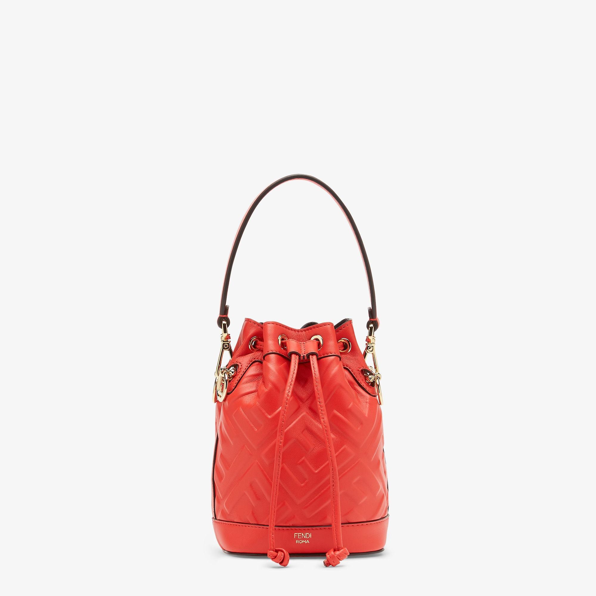 Mon TresorRed leather mini-bag with FF motif Product Image