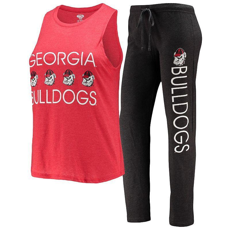 Womens Concepts Sport /Red Georgia Bulldogs Tank Top & Pants Sleep Set Product Image