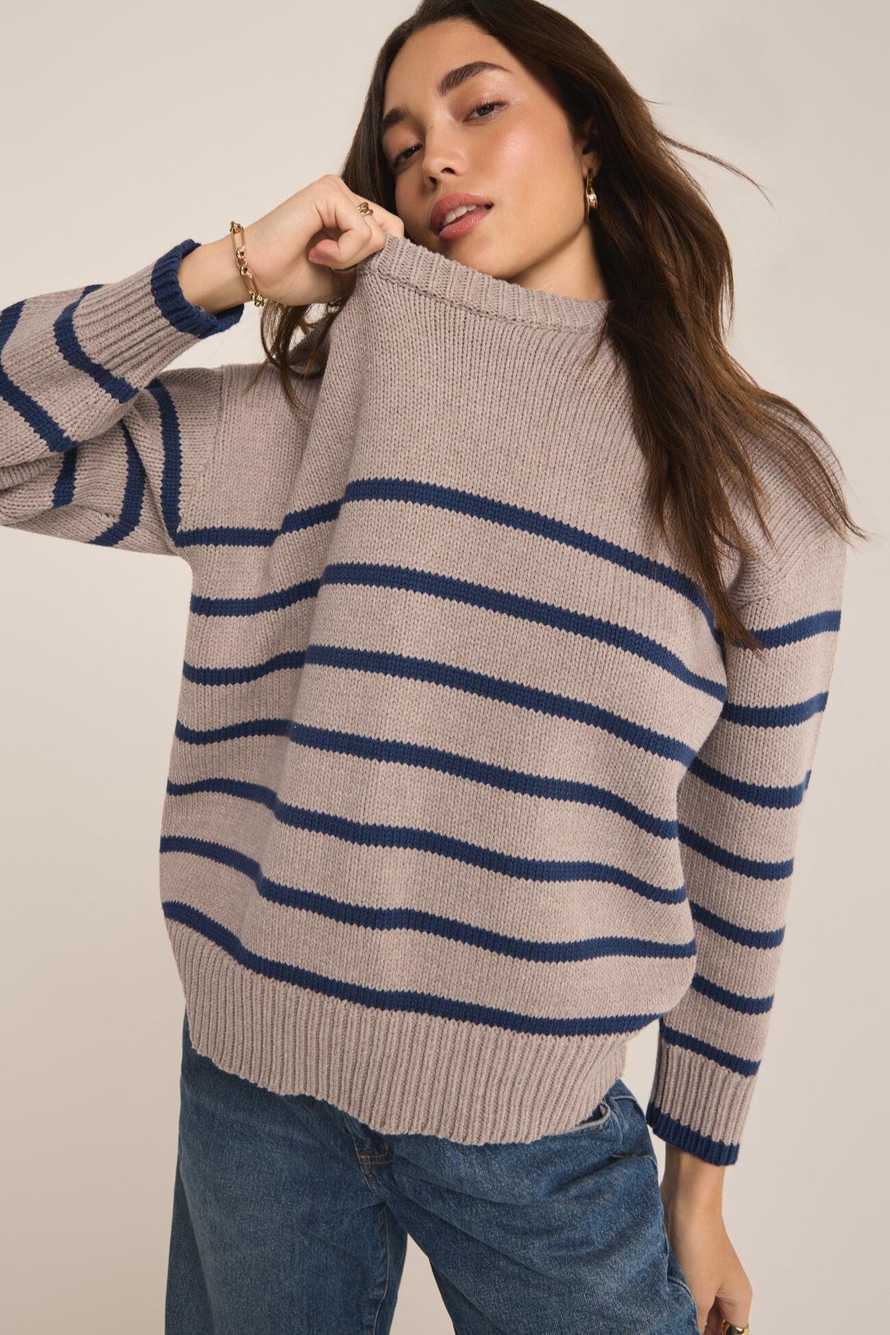 Boyfriend Stripe Sweater Product Image