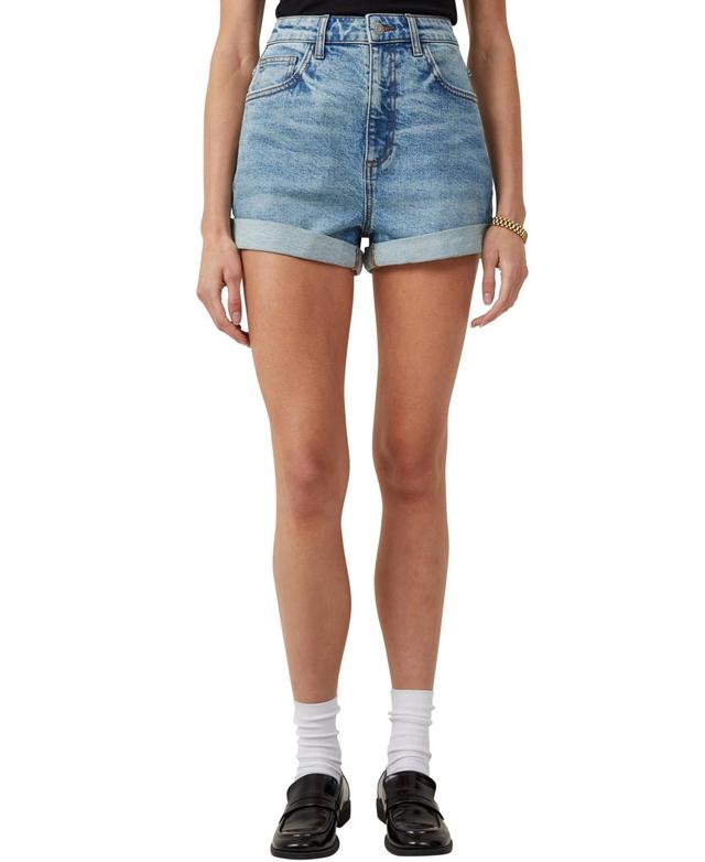 Cotton On Womens High Rise Classic Stretch Denim Short Product Image