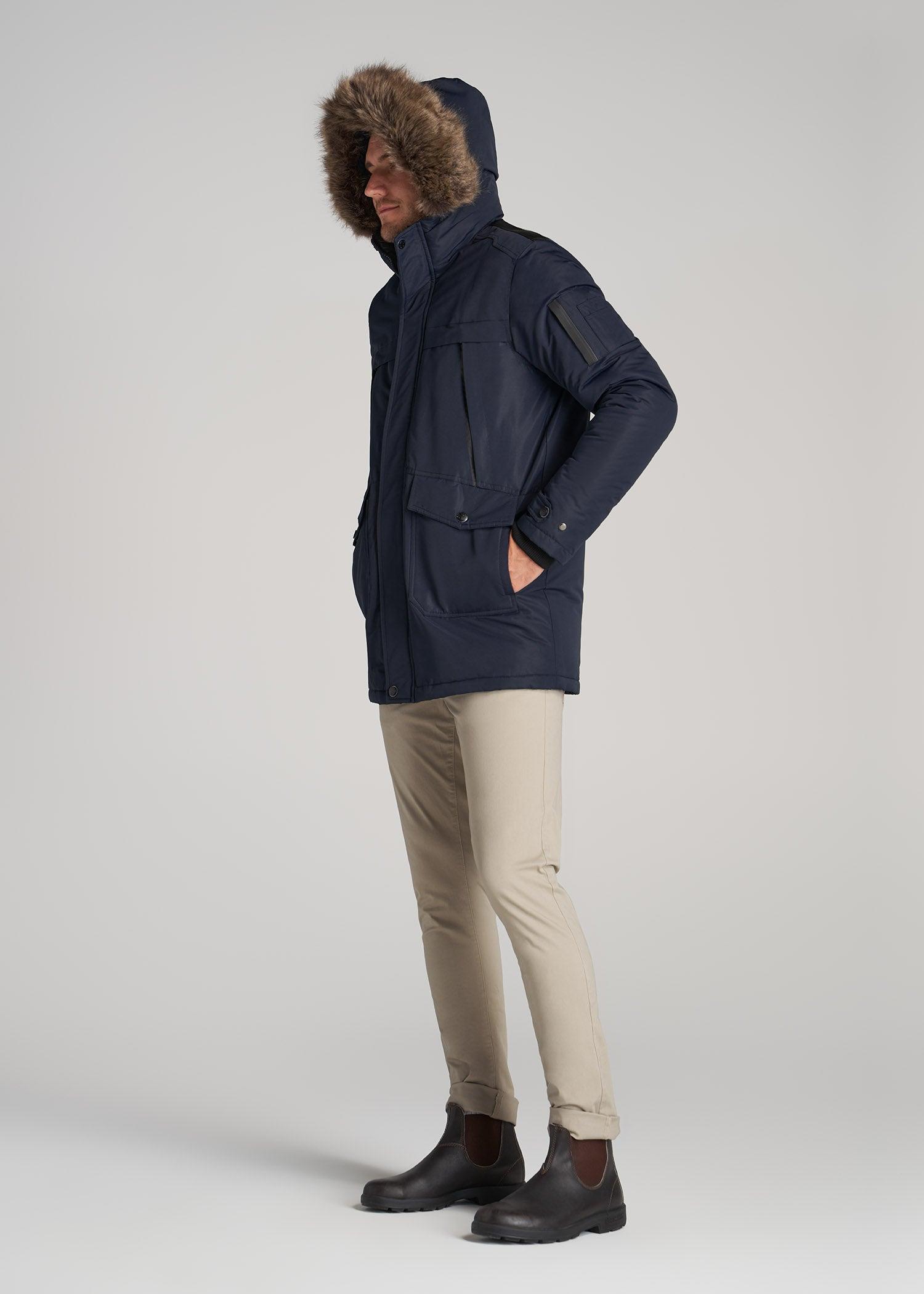 American Tall X Point Zero Tall Men's Parka in Navy Male Product Image