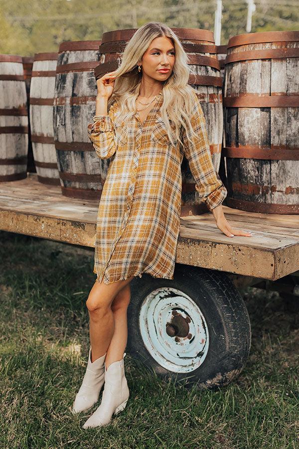 Hayride Happiness Plaid Mini Dress Product Image