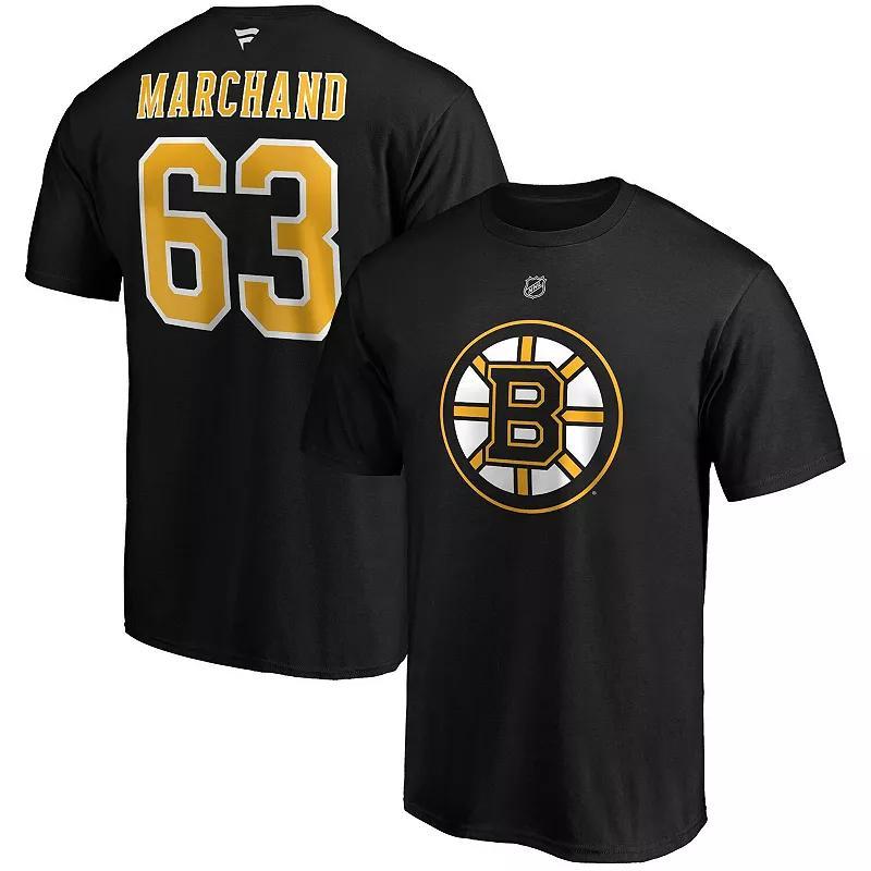 Mens Fanatics Branded Brad Marchand Boston Bruins Big & Tall Name & Number T-Shirt Product Image