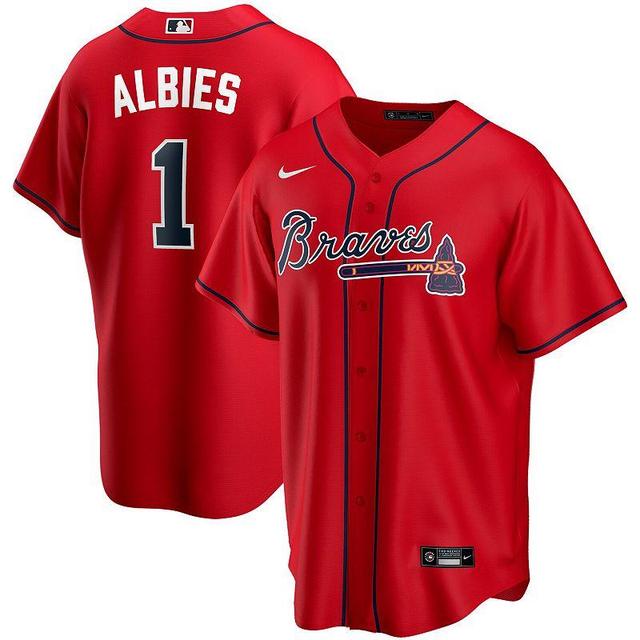 Mens Nike Ozzie Albies Atlanta Braves Alternate Replica Player Name Jersey Product Image