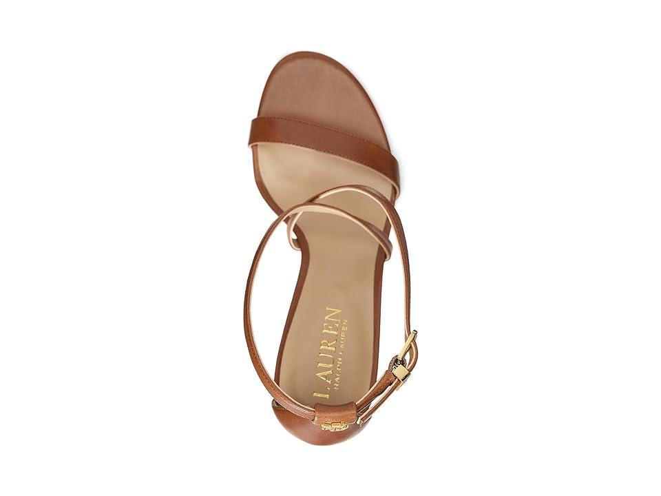 LAUREN Ralph Lauren Gabriele Heel Sandal (Deep Saddle ) Women's Shoes Product Image