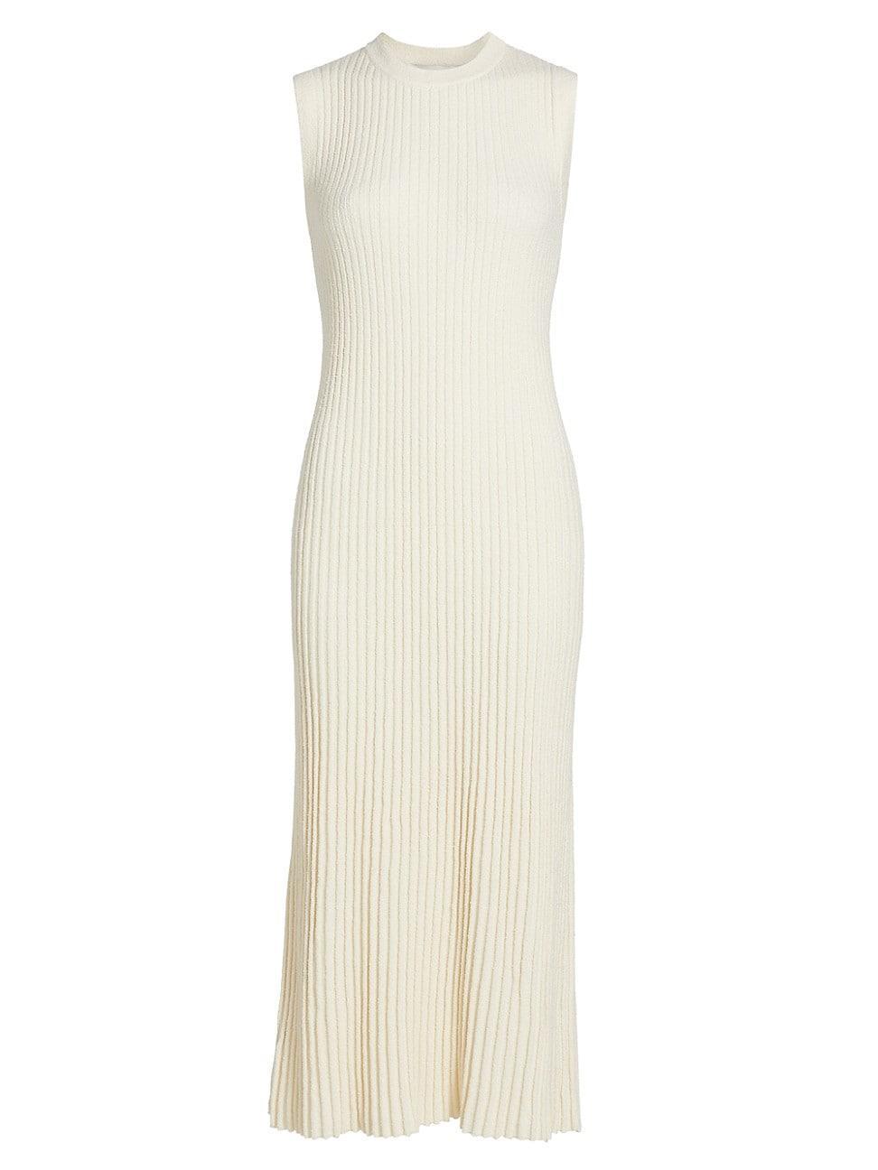 Womens Boucl Rib-Knit Tank Midi-Dress Product Image