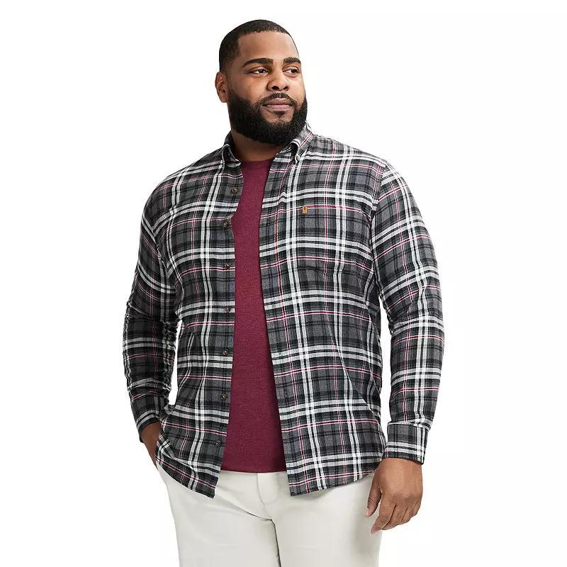 Big & Tall IZOD Stratton Flannel Long Sleeve Button Down Shirt, Mens Product Image