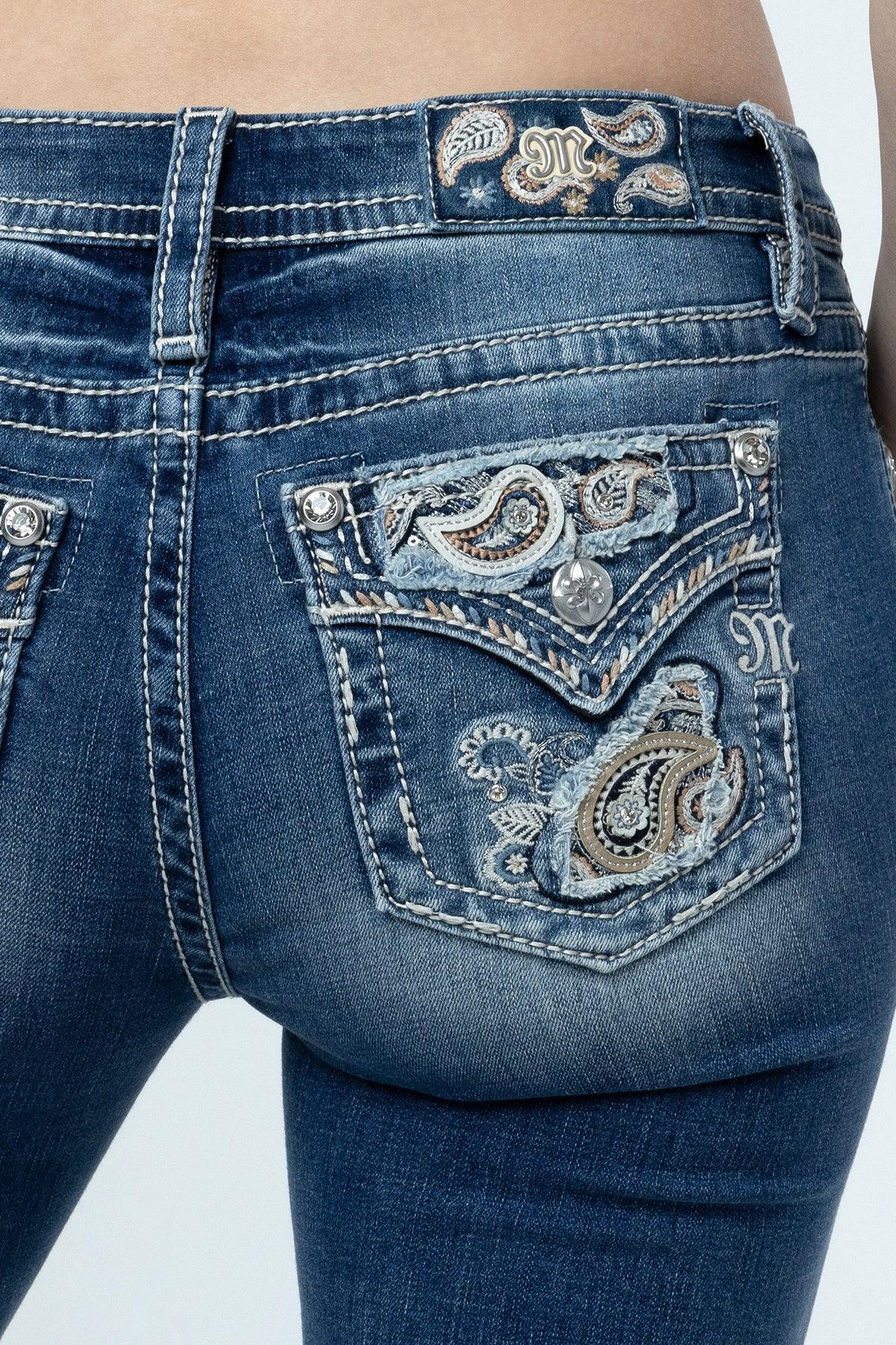 Paisley Peekaboo Bootcut Jeans Product Image