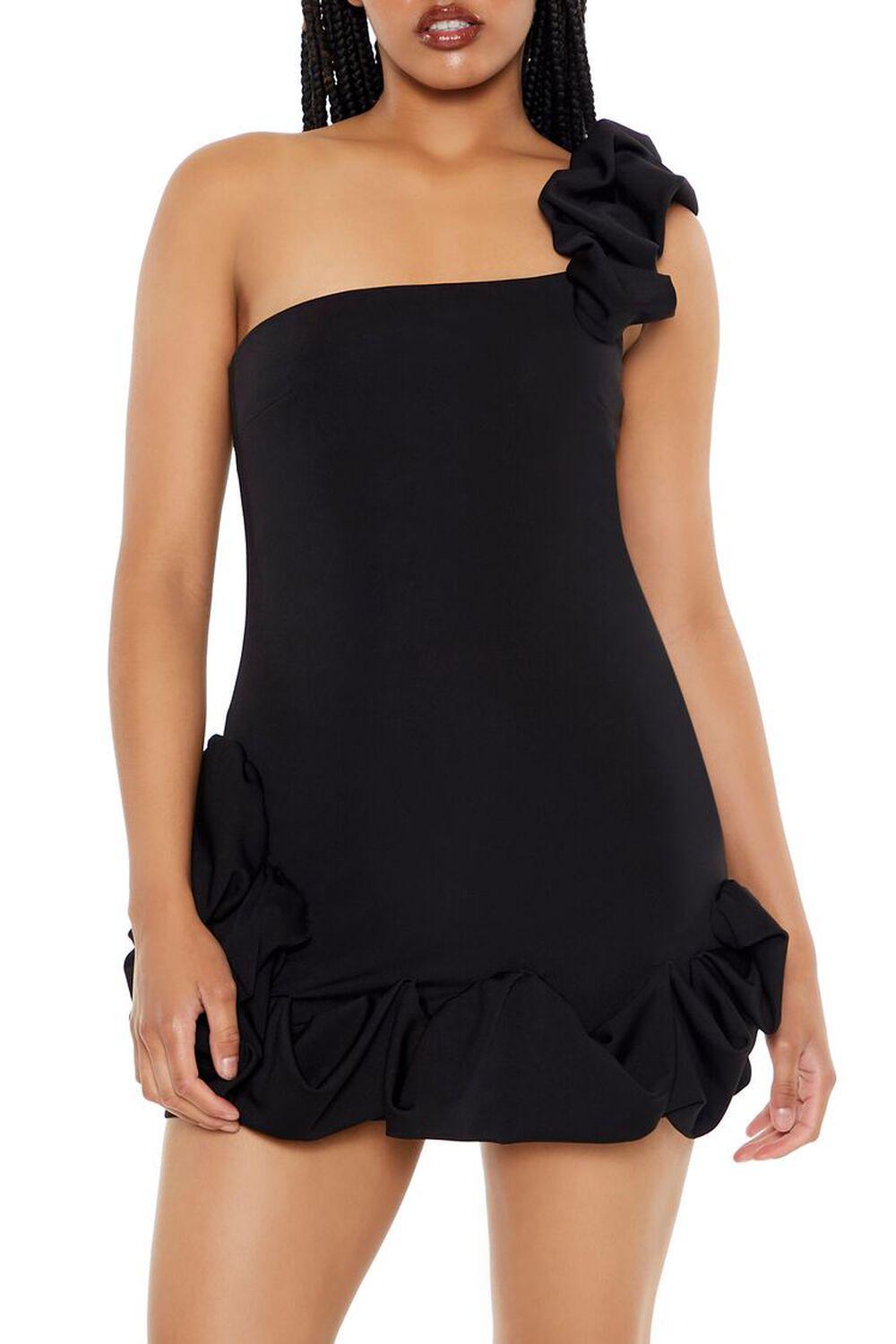 Ruffle One-Shoulder Mini Dress | Forever 21 Product Image