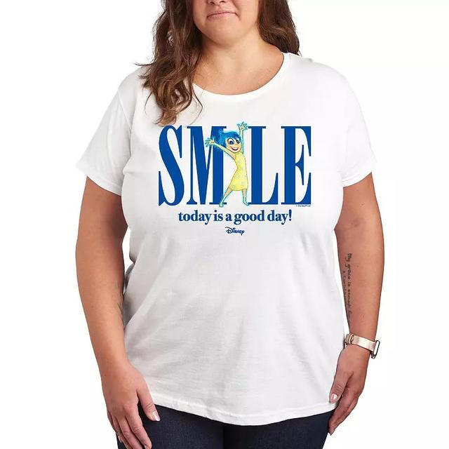 Disney / Pixars Inside Out 2 Joy Plus Size Smile Graphic Tee, Womens Product Image