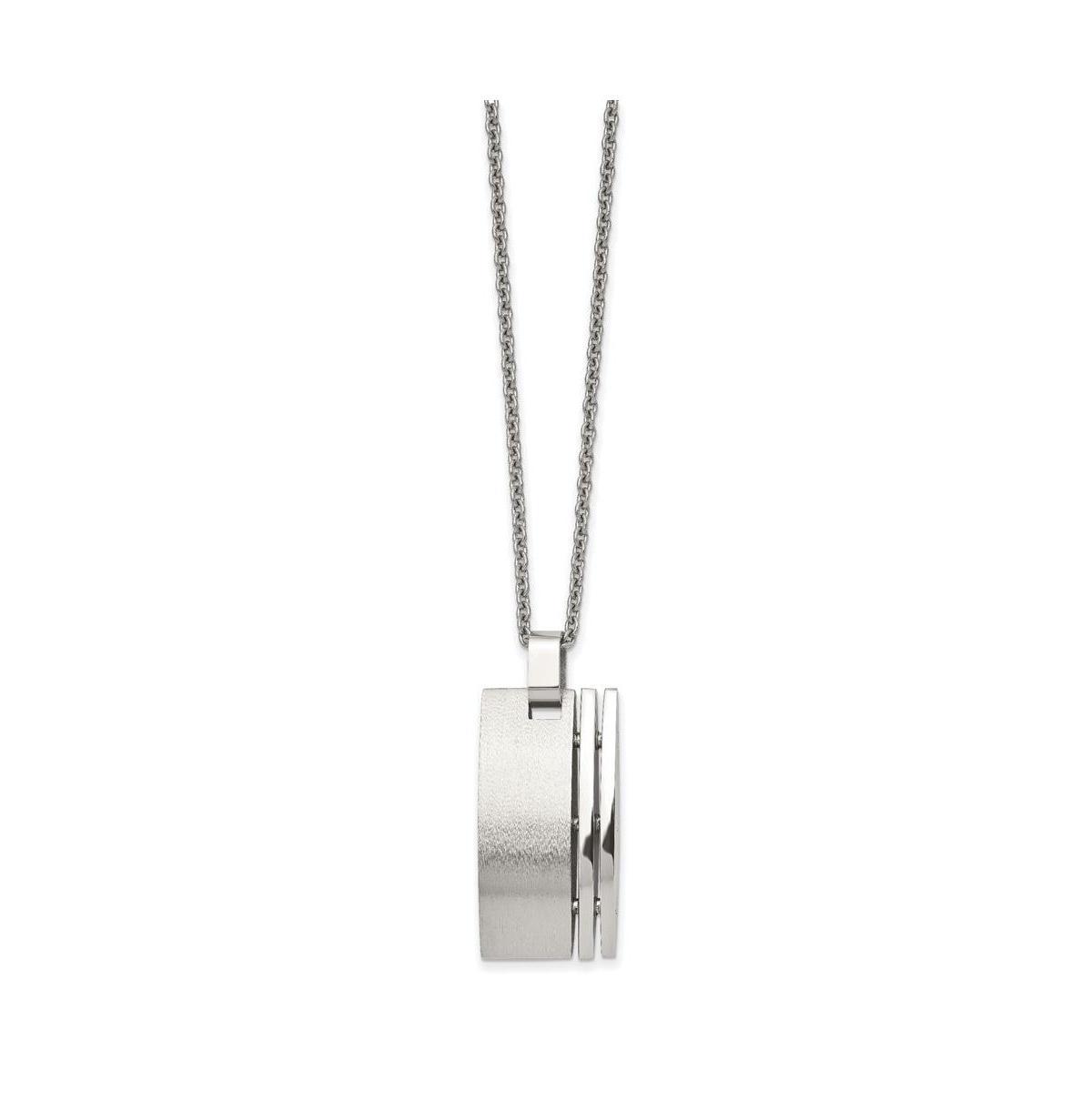 Chisel Stainless Steel Brushed Pendant on a Cable Chain Necklace Product Image