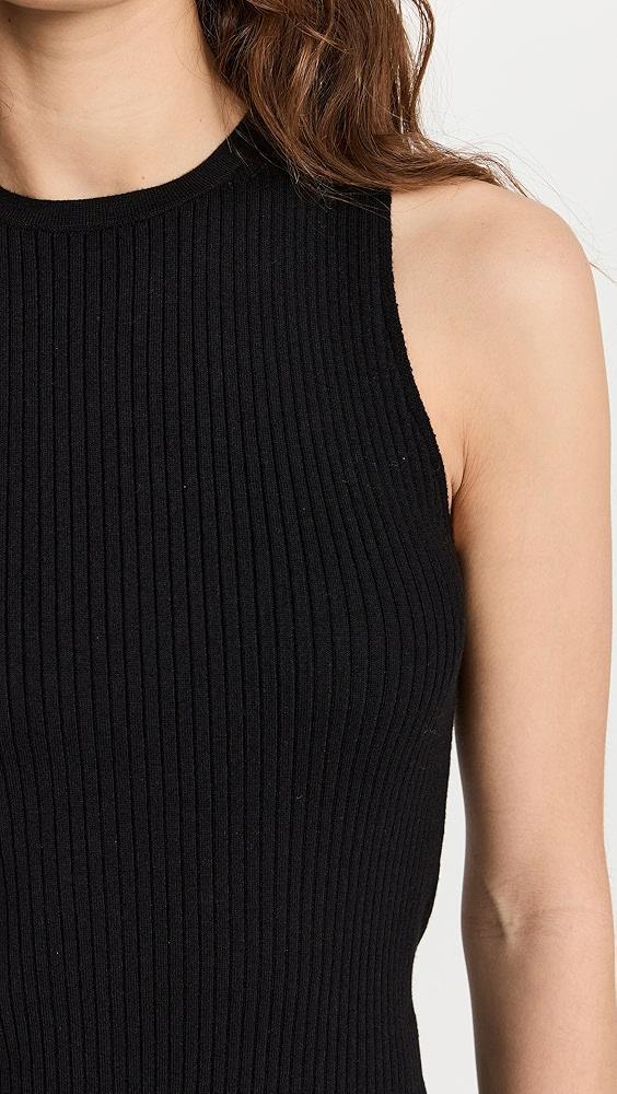 Vince Ribbed High Neck Tank | Shopbop Product Image