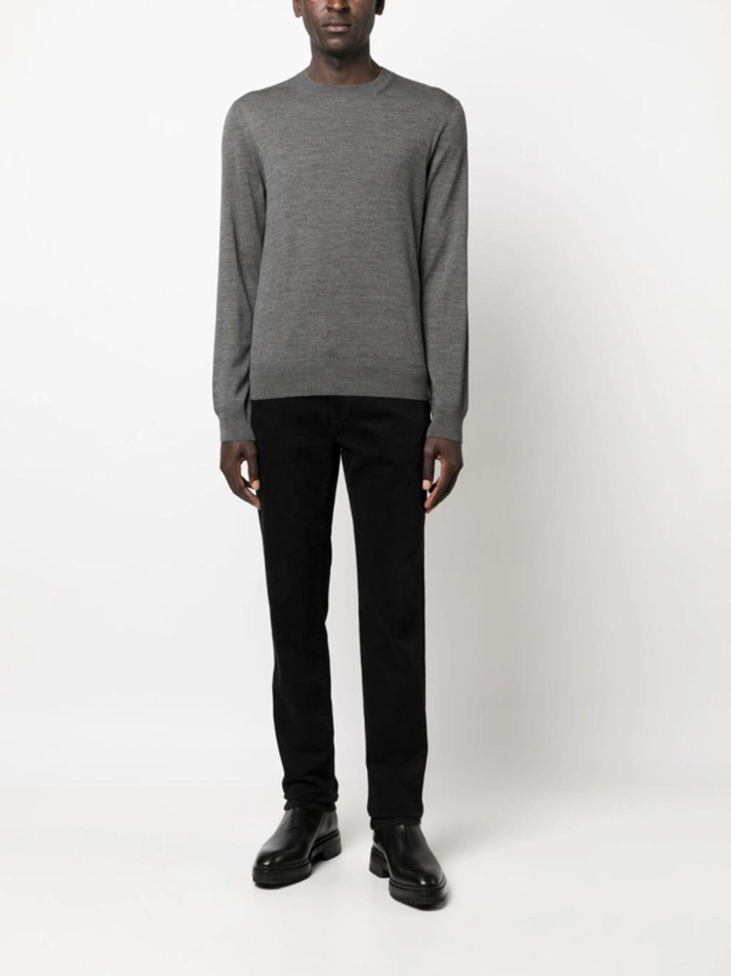 TOM FORD Crew-neck Wool Jumper In Grey Product Image