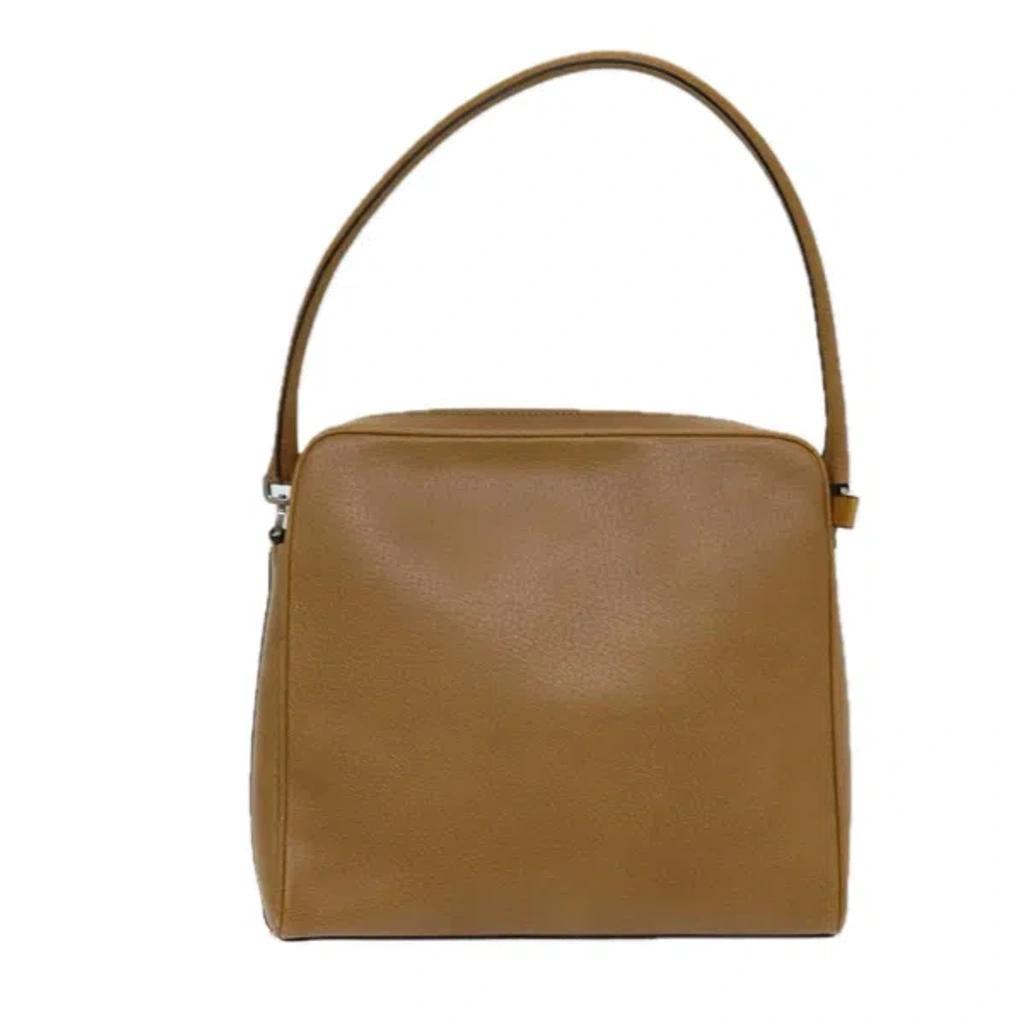 Saffiano Brown Leather Shoulder Bag () Product Image