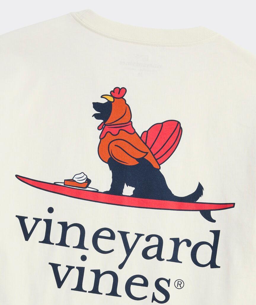 Turkey Surfboard Dog Long-Sleeve Pocket Tee Product Image