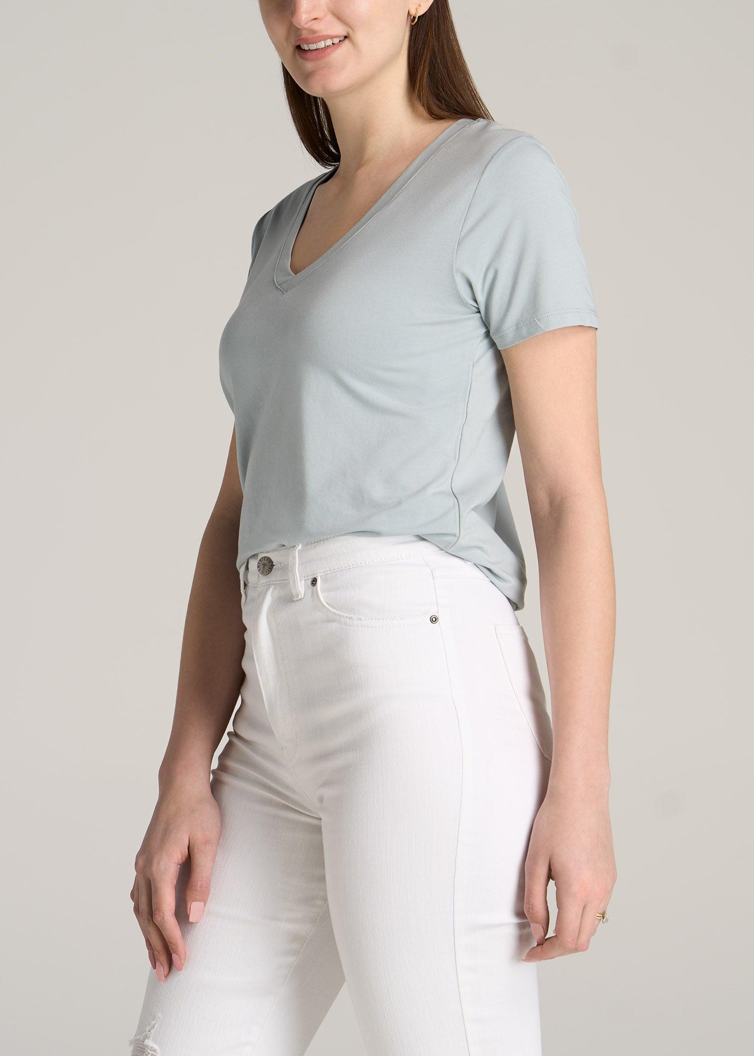 Women's Tall Scoop V-Neck Tee in Sea Salt Female Product Image