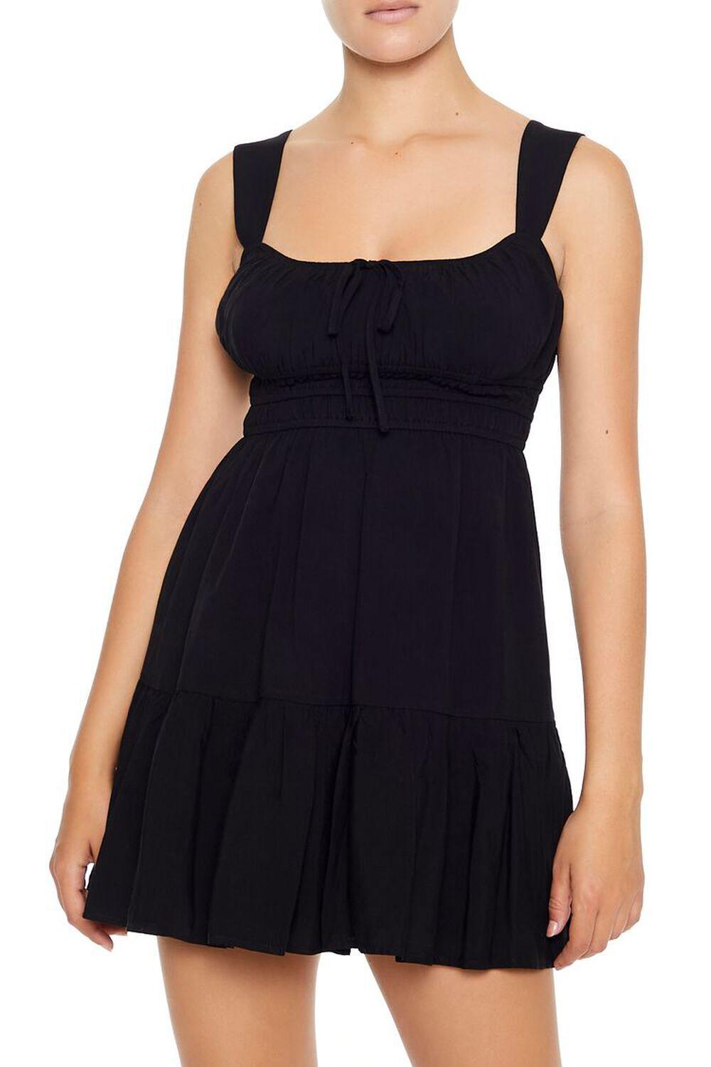 Shirred Bow Flounce Mini Dress | Forever 21 Product Image