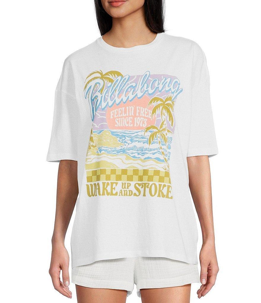 Billabong Wake Up And Stoke Oversized Graphic T-Shirt Product Image