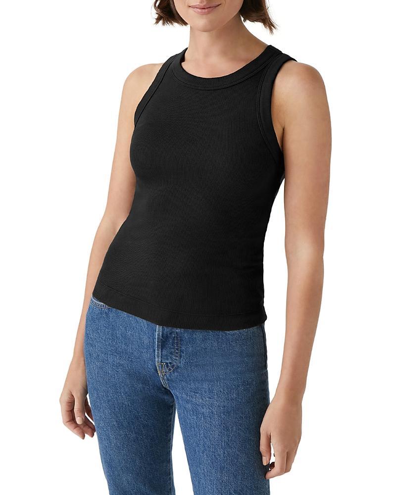 Michael Stars Gina Wide Binding Crop Tank Women's Clothing Product Image