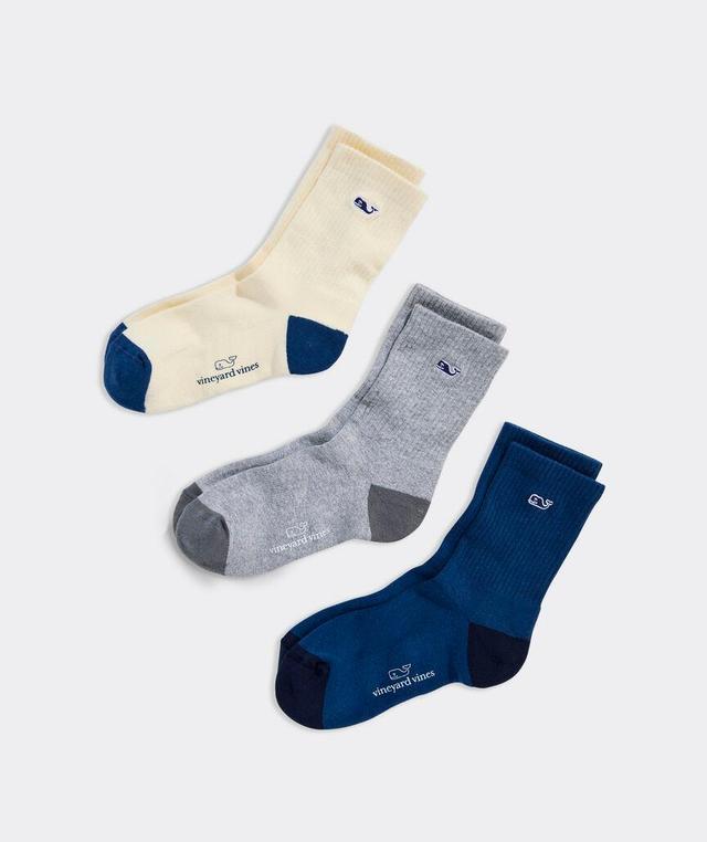 Classic Whale Athletic 3-Pack Socks Product Image