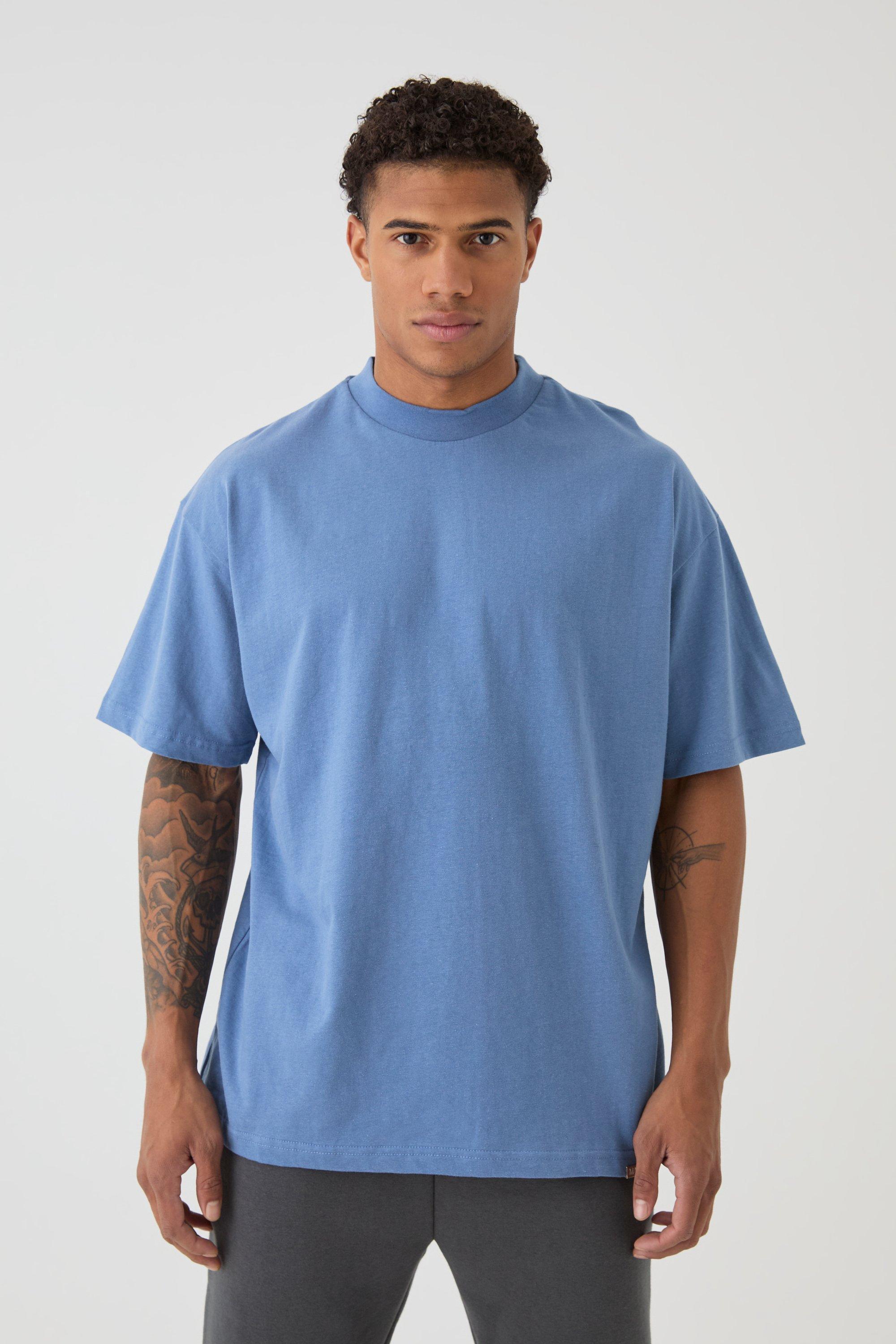 Oversized Extended Neck Heavy T-shirt | boohooMAN USA Product Image