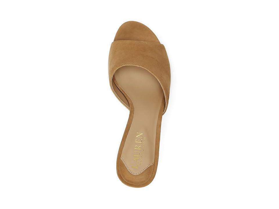 Lauren Ralph Lauren Lyanna Suede Sandal (Camel) Women's Shoes Product Image