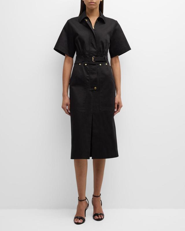 Belted Cargo Midi Dress Product Image