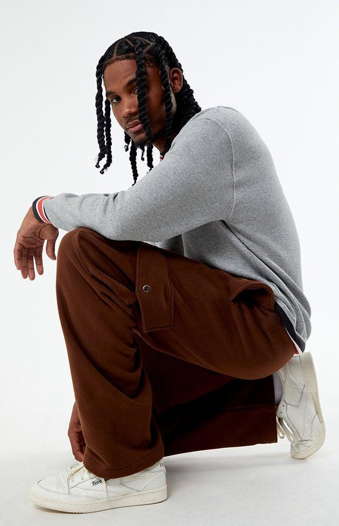 Mens Baggy Fleece Cargo Sweatpants Product Image