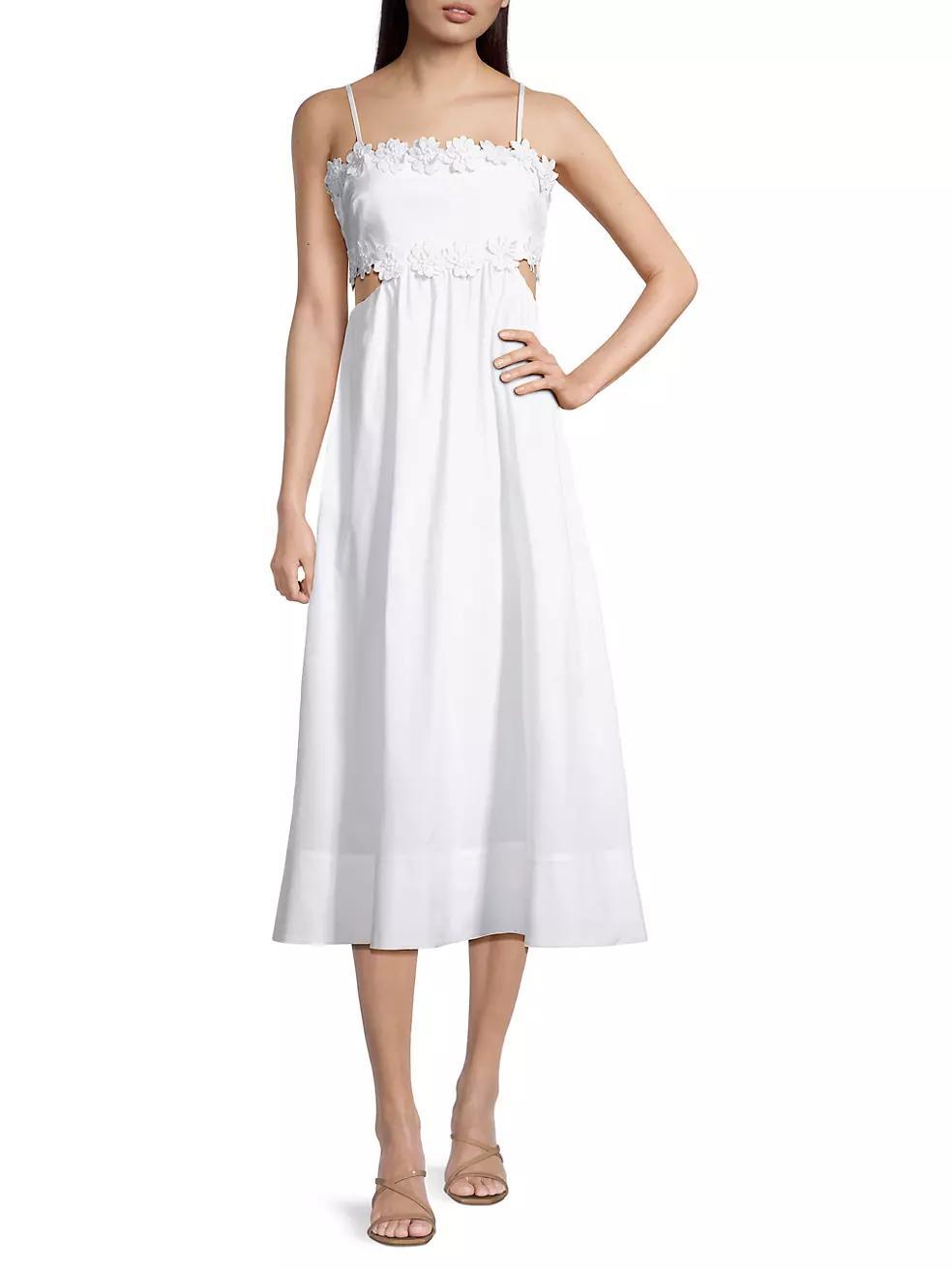 Priscilla Cotton-Blend Midi-Dress Product Image