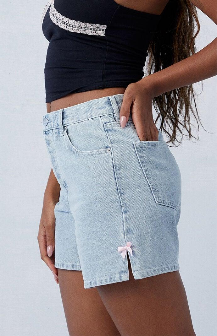 Women's Bow High Waisted Relaxed Jorts - Product Image