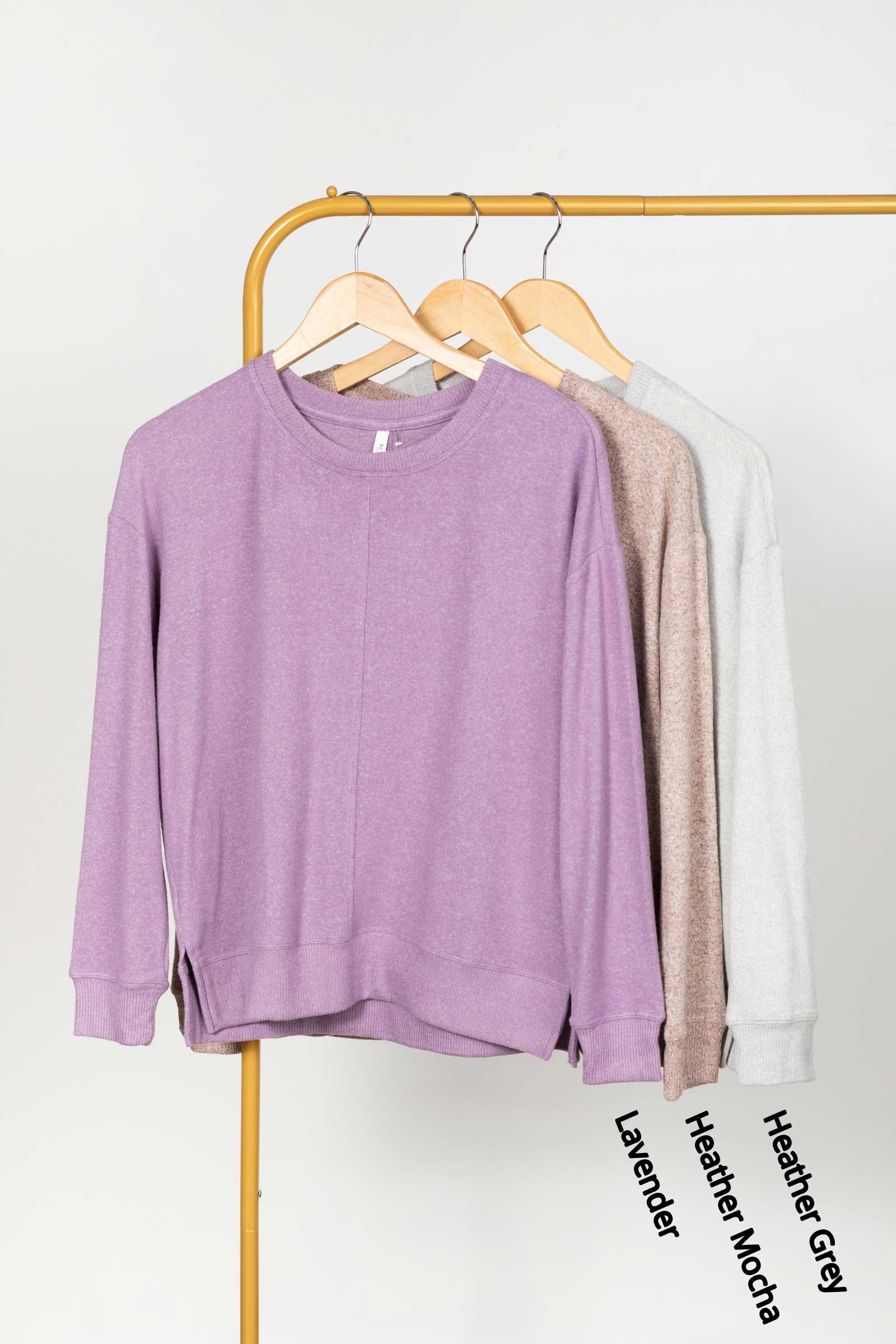 Hacci Brushed Pullover Knit Top Product Image