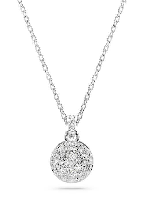 Swarovski White, Rhodium Plated or Gold-Tone or Rose-Gold Tone Meteora Pendant Necklace Product Image