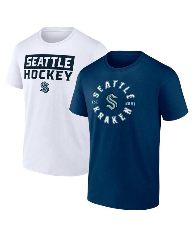 Mens Fanatics Branded Seattle Kraken Serve T-Shirt Combo Pack Krk Blue Product Image